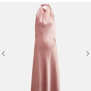 Vince Halterneck satin maxi dress